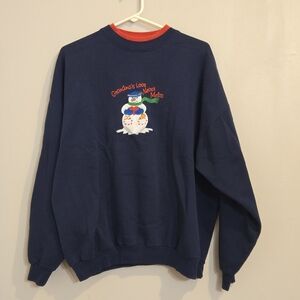 MC Energy Sportswear Snowman  Christmas Sweater Crewneck Sweatshirt Size XL